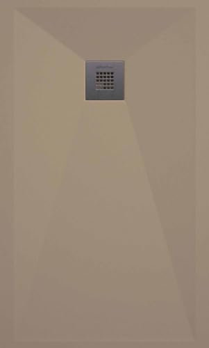 Platos de Ducha Antideslizante, Plato de Ducha Resina, Antibacteriano y Resistente a Agentes Químicos de Limpieza, Resistente a Altos Cambios de Temperatura, Antirayado (80 x 80)