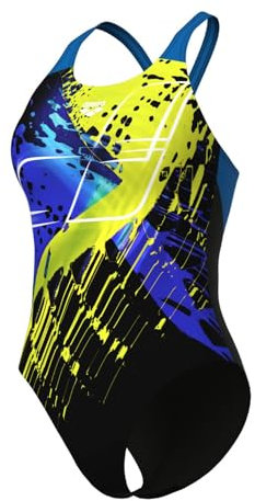 ARENA Funny Spot Badeanzug für Damen mit breitenTrägern und Innen BH, Farbe:Schwarz, Größe:40