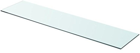 Kavolet 90x20 cm Glasboden Glasscheibe Glasplatte Glasregal Transparent Regalboden Glas Einlegeboden Glasablage für Badezimmer Wandregal Badablage 8 mm stärke