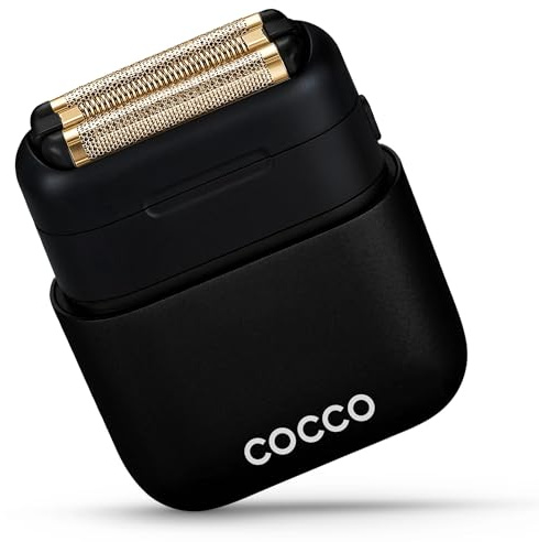 COCCO IMPACTO - Rasoio elettrico da uomo, tripla lamina d'oro, rasoio elettrico per uomini calvi, uso bagnato e asciutto, testina magnetica sostituibile, acceleratore intelligente, durata 90 minuti