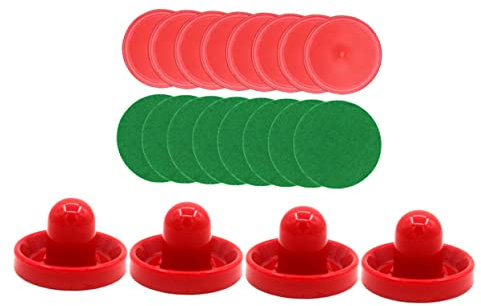 Milisten 1 Satz Airhockey Hockeyspiel Hockeyfliesen Sportband Air-Hockey-Hover-Puck Eishockey-Pucks Hockeynetz Spieltische Tischspiele Puck-Bildschirm Puck-pakt Air-Hockey-Tisch Plastik