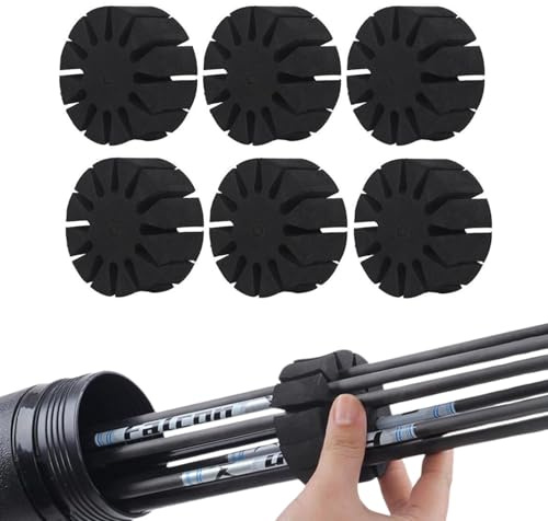 BuyWeek Support de Séparateur de Flèche, 6 Pièces Rack de Protection Support de Flèche Arc en Mousse EVA Ronde Accessoires pour Chasse et Tir à l'arc en Extérieur pour Flèches de 6 à 8 mm de Diamètre