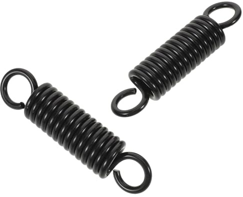 UKCOCO Ressorts de Balançoire 2 Pcs 6 MM Acier Carbone 150 MM Noirs avec Crochets Pivotants Ressorts d'Extension pour Fauteuils Suspendus et Hamacs d'Extérieur Amortisseurs pour