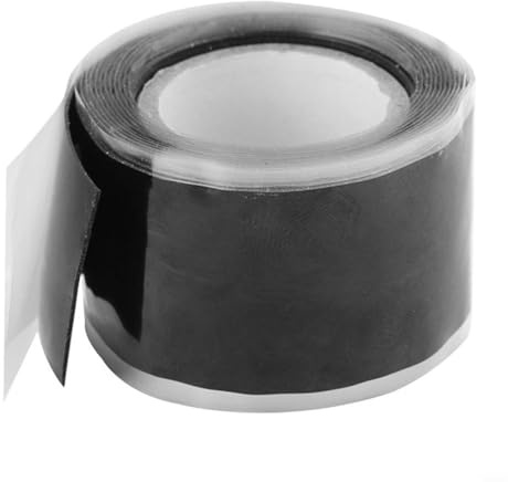 BildeeMait Cinta de agarre de silicona autofusible para barras, mancuernas, barras de dominadas, envoltura de mango impermeable a altas temperaturas para equipos deportivos de gimnasio, color negro
