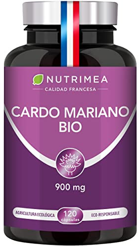 Cardo Mariano 100% Orgánico | 900mg Por Día Detox y Protección Hígado Antioxidante Facilita Digestión | 120 Cápsulas Veganas | Sin Aditivos Natural | Fabricado en Francia