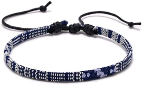 TRIPLE K&S Bracciale da surfista uomo e donna • 100% impermeabile e realizzato a mano • Bracciale in tessuto boho • gioielli hippie estate spiaggia, Einstellbar, Corda di cera, Nessuna pietra preziosa