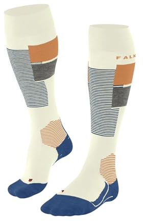 FALKE Calzini da sci da donna SK4 Advanced W Kh lana materiale funzionale caldo sottile 1 paio, beige crema 2080 Trend 37-38