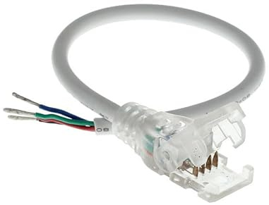 VoltShine Conector 4 PIN para tiras RGB, ideal para proyectos de iluminación personalizables. Garantiza una conexión segura y eficiente, facilitando la instalación y el uso de tus luces.