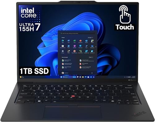 Lenovo ThinkPad X1 Carbon Gen 12 Touchscreen 14 Copilot+ PC Ultrabook - Intel Core Ultra 7 155H - 32 GB - 1 TB SSD - Tastiera inglese - Vernice nera - Chip Intel - 1920 x 1200 - Windows 11 Pro