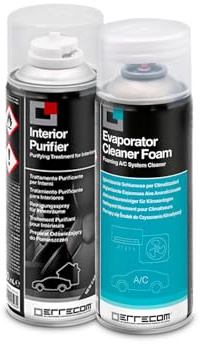 ERRECOM Total Care, Purifying Treatment for Vehicle Air Conditioning Systems, New Car Scent, 2 x 200 ml Aerosol Cans