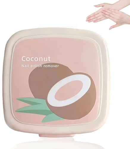 40PCS Nail Polish Remover Pads,Instant Gel Nail Varnish Remover Wipes,Gel Polish Remover Kit,Easy to Carry Ge/l Polish Remover Pads,Quick&Effective Nail G/el Remover for All G/el Polish Types(Coconut)