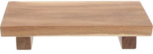 BEBEMOKO Soporte para Jabón Drenaje de Madera de Pedestal Rectangular Multi-Funcional y Organizador Adecuado para Baño en Hogar y Hotel