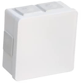 Abzweigkasten Aufputz-Feuchtraum 002-01 Verbindungsdose 78x78x31 (innen) m.Gummi Verschraubung gewindelos Abzweigdose weiß ViPlast 7717