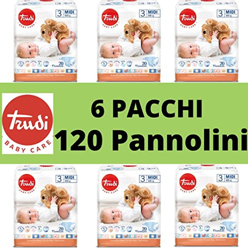 1X10323MIDI 4/9 Kg • 20 PANNOLINI CONFEZIONE 6 PZ