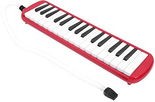 IRIN Melodica, 32 Tasten IRIN Melodica mit Tasche 32 Tasten Blasmusikinstrument Geeignet für Anfänger-Übungstasche (Rot)