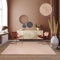 TT Home Waschbarer Wohnzimmer Teppich Esszimmer Kurzflor Unifarben Melierte Optik Modern, Farbe:Beige, Größe:160x220 cm