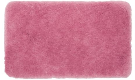 Gözze - Deluxe Badteppich mit extra hohem Flor, 100% Polyester (Mikrofaser), Mit Antirutschbeschichtung, 50 x 70 cm - Altrosa