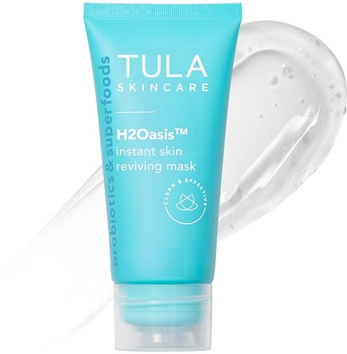 TULA Skin Care H2Oasis Instant Skin Reviving Mask - Hydrating Face Mask, Plumps and Energizes Tired Dehydrated Skin, Contains Resurrection Plant and Desert Lime, 2.7 Fl Oz.