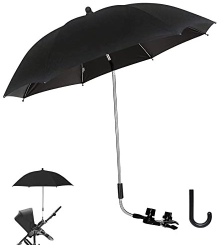 Rip-Stop Kinderwagen-Sonnenschirm, groß, 80 cm, für Sonnenschutz, Regenschirm, Sonnenschirm, Anti-UV-Kinderwagen, Regenschutz, Kinderwagenschirm