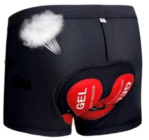 GOFDASY Pantaloncini da ciclismo imbottiti in gel 20D, biancheria intima antiurto per bici da strada, mountain bike, da uomo, completamente traspirante, D, 5XL
