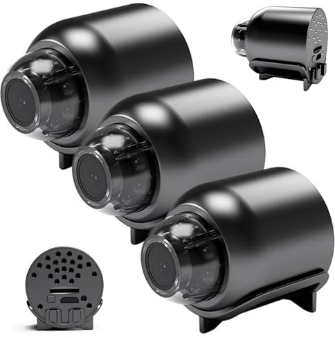 3pcs Mini Eye Camera, Cámara Mini Wifi de visión nocturna de 1080p HD, Monitor de micro gran angular con reproducción de video, control de aplicaciones para almacén de tiendas de oficinas domésticas