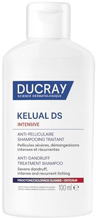 DUCRAY Kelual DS – Anti-mjäll intensivschampo – mot klåda och rodnad – Ciclopiroxolamin – 8 veckor anti-återfall – mikrobiombalans – för fjällig, irriterad hårbotten – 100 ml