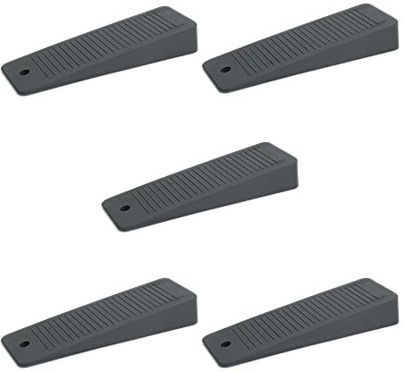 5 x sossai® Türkeil | TSK95 | Türstopper aus Hartgummi | Farbe: Anthrazit