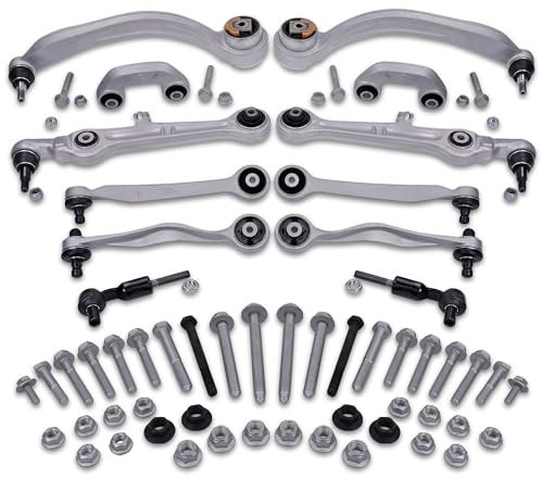 1x Querlenkersatz Reparaturset Vorderachse 14-teilig MIT 4X QUERLENKER OBEN HINTEN/VORNE LINKS/RECHTS +4X QUERLENKER UNTEN HINTEN/VORNE LINKS/RECHTS +2X KOPPELSTANGE +2X SPURSTANGENKOPF +1X SCHRAUBENS