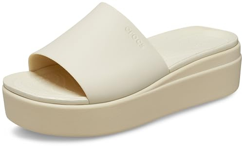Crocs Women's Slide, Brooklyn Slide, Bone, 6 UK Women
