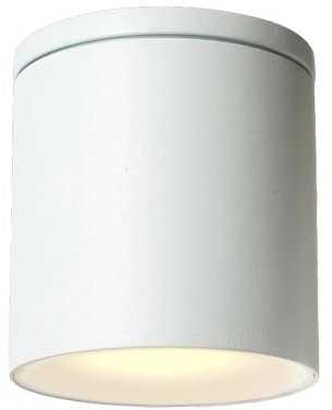 Vetrineinrete® Applique da soffitto a cilindro per esterno moderno lampada plafoniera con attacco GU10 per balcone terrazzo patio IP54 (Bianco)