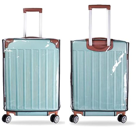 Wisebom 2 Piezas Cubierta de Maleta, Protector de Equipaje de PVC Reutilizable Fundas para Maletas Equipaje Impermeable Transparente Antipolvo para Viaje Maleta (30 Pulgadas)
