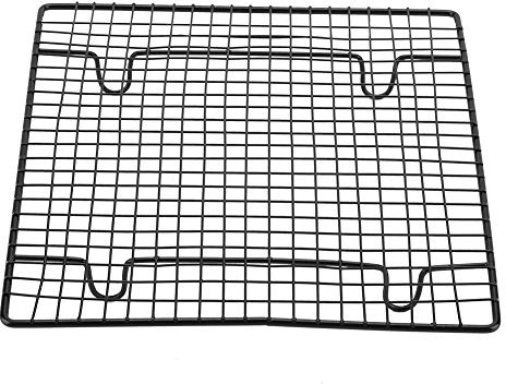 Griglia di raffreddamento in acciaio inox, antiaderente, per biscotti, torte, pane, con piccoli fori, anche per la circolazione dell'aria, antiruggine