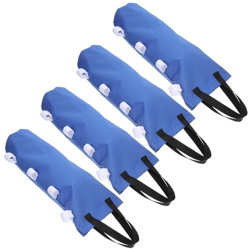 FUNOMOCYA Bolsa de Arena para Base de Paraguas al Aire Libre, Juego 4 Piezas Azul, Tamaño 22x50 Cm, Tela Oxford Resistente, Peso Ajustable para Tiendas de Campaña, Cenadores y Sombrillas