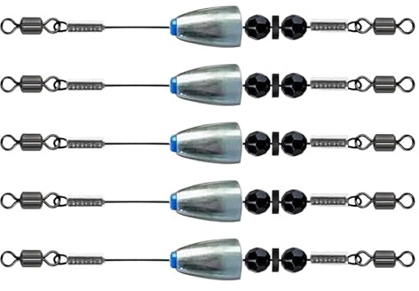 Generico Montature da Pesca per Pesce Gatto | Clip con Palline di Piombo - Attrezzatura da Pesca per Pesce Gatto - Adatto a Bass, Trota, Acqua Salata, Barca, Traina, Kayak, Fiume, Lago e Stagno