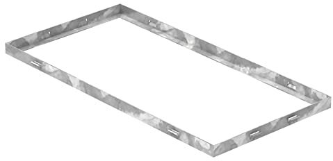 Fenau | Cadre pour caillebotis (en acier) - Dimensions : 300 x 600 x 23 mm - pour grilles d’une hauteur de 20 mm - (pour caillebotis:290 x 590 x 20 mm)