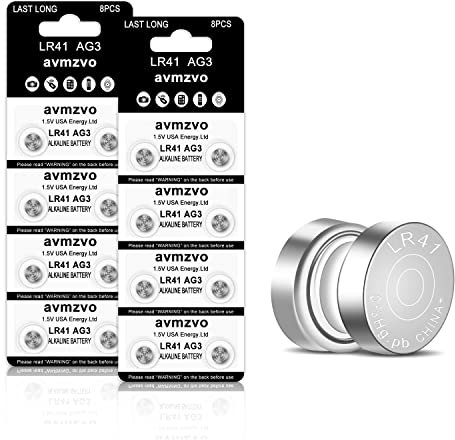 LR41 - Pila a bottone LR 41, batteria AG3, 16 pezzi, senza mercurio, 1,5 V, 392/SR41/192 (LR41-16)