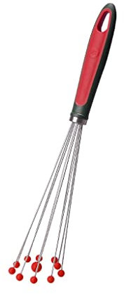 Kochblume Kugelschneebesen/rostfreier Edelstahl/Lebensmittelsilikon/spülmaschinenfest/BPA-frei/Länge insgesamt: 32 cm/Länge Griff: 13,5 cm / 22097.02 (rot)