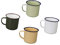 COLLBATH 4 StüCk Emaille Tassen Set Vintage Stil Trinkbecher FüR Wasser Tee Und GeträNke Nostalgisches Design FüR Zuhause BüRo Und Garten Bunte Auswahl