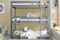 Triple Bunk Bed, 3ft Wooden Bunk Beds With Ladder - Triple Sleeper Kids Bunk Bed, Solid Pine Wood Single Bed Frame For Kids Children Home (Grey, L197 x W96 x H198 cm)