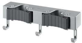 Metaltex Hang-up 2 Klemmleiste Besenhalterung, Gerätehalter mit 3 Haken