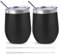 QUTHZZHY Lot de 2 gobelets à vin en acier inoxydable de 350 ml à emporter - Avec couvercle et pinceau à paille - Garde au chaud pendant 6 h / 10 h - Double paroi - Pour lait, vin, bière