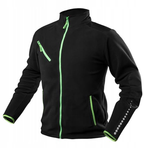 NEO TOOLS Veste de travail en polaire pour homme avec Cordura bleu/noir Taille S à 3XL - Veste polaire de qualité supérieure pour homme avec éléments réfléchissants - Veste polaire chaude et légère -