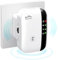 2025 Newest Black WiFi Extender, Gaming WiFi Booster for Home, WiFi Repeater Range Extender, Covers up to 3600 Sq. Ft and 45 Devices With Ethernet Port, Quick Setup (White)
