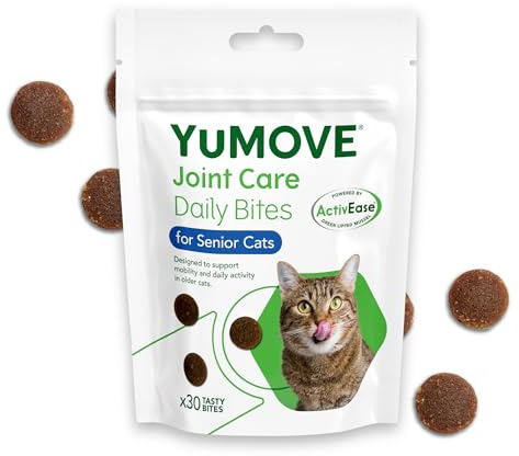 YuMOVE Senior Cat Joint Supplement for Joint Care & Joint Aid, for Older, Stiff Cats with Glucosamine, Chondroitin & Green Lipped Mussel, 30 Bites