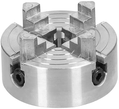 Étau de tour à 3 et 4 mâchoires, Étau de taraudage et fraisage en métal manuel, auto-centrant, vis de montage inclues, pour machine à tour, taraudage et fraisage (4 mâchoires, 8 mm)