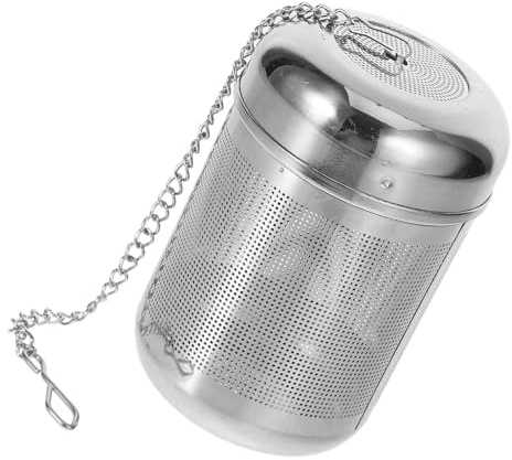 EXCEART Infusor de Té de Acero Inoxidable Grande Cadena Colador de Especias Multifuncional para Té a Granel Filtro de Condimentos para Sopas y Guisos Cesta Filtrante Resistente y