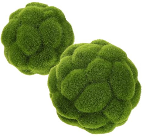 TOPBATHY Simulierte Mooskugeln 12Cm GrüNe KüNstliche Pflanzen FüR Dekoration Hochrealistische MoosbäLle FüR Innen- Und AußEndekoration