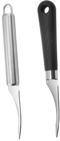 Garneck 2 Pezzi Taglierina per Gamberetti Pelapatate per Frutti di Mare Pelapatate per Gamberetti Rimozione Linea di Gamberetti Pelapatate Curvo Gambero Pulitore per Linea di Gamberetti