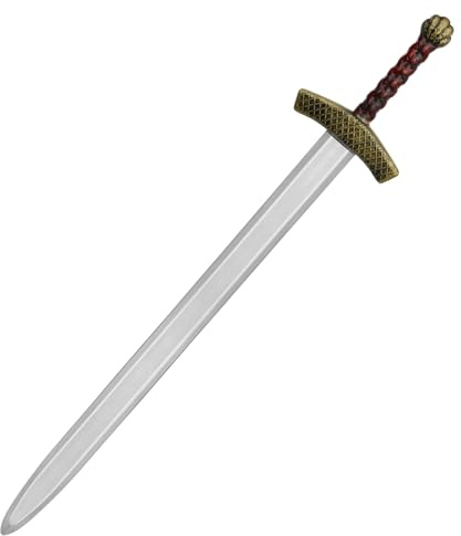 Tanganan Long Medieval Sword, 35.5in/36.2in Martial Arts Training Plastic Sword for Halloween Costume Cosplay Outdoor Game Sports (33.5in)