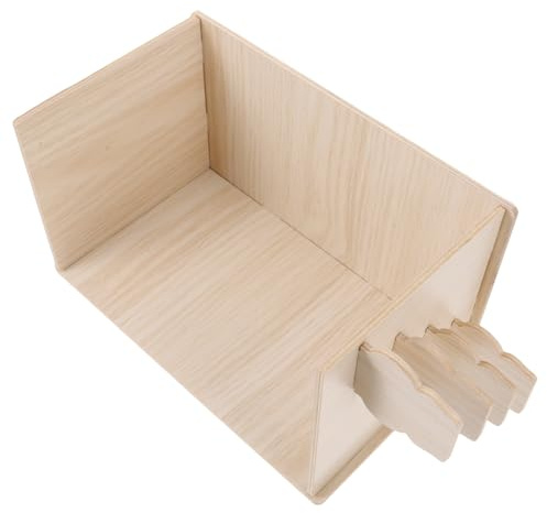 Toyvian Maison Bois Massif pour Hamster avec Échelle Cachette Ludique et Refuge pour Petits Rongeurs Adaptée Aux Cages de Cobayes et Lapins